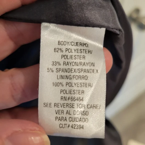 SANDRA DARREN Black Ruffled Gray Double- Breasted Blazer Midi Dress Size 10 - Picture 14 of 15